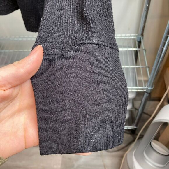 WILDFOX Revolve Women's Oversized Black BAD WITCH Slouchy Thermal Top Size S - Picture 9 of 12